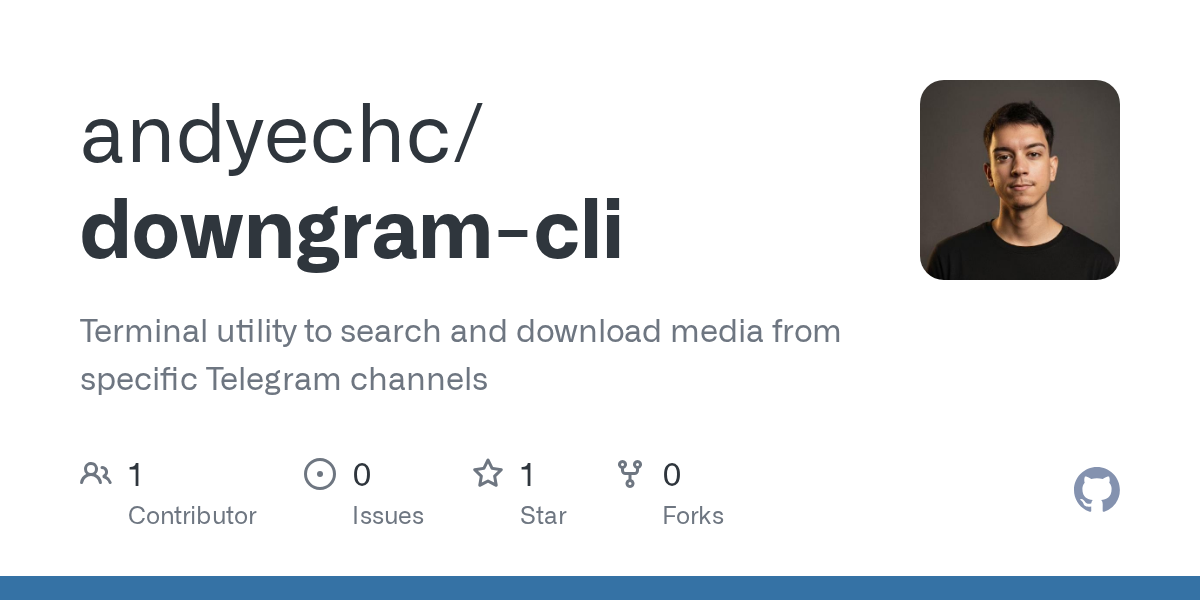 DownGram CLI — Telegram media downloader